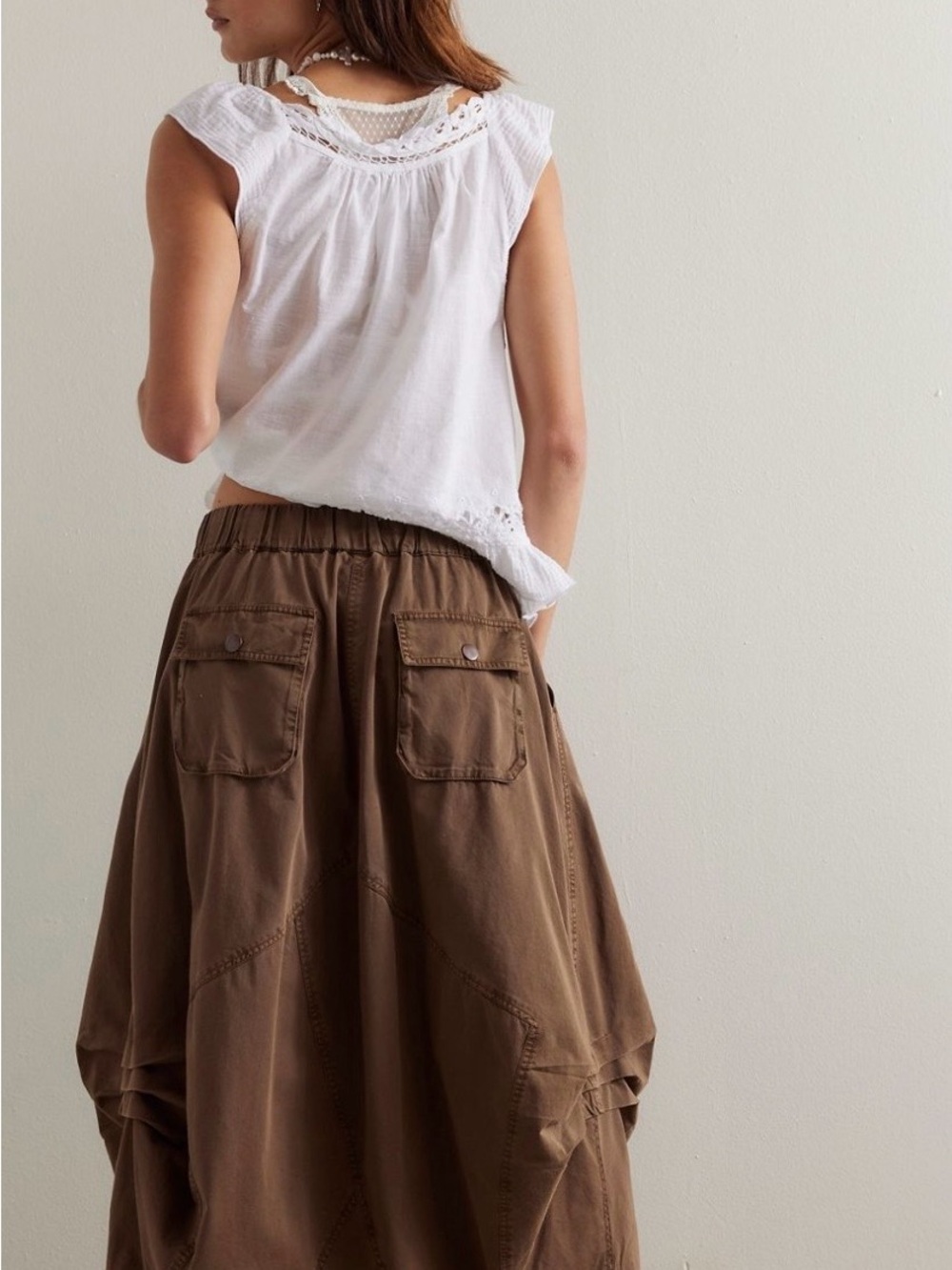 Free People Willow Poplin Maxi Skirt - Picture 8 of 9